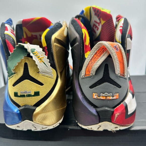 Nike Lebron XII 12 SE WTL What The Lebron James Multicolor Phantom MTLC Cacao 10 - Picture 8 of 14